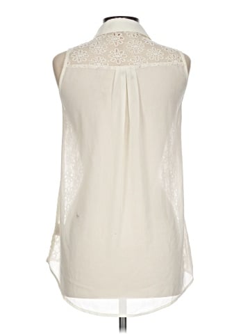 Mystree Sleeveless Button-Down Shirt (view 2)