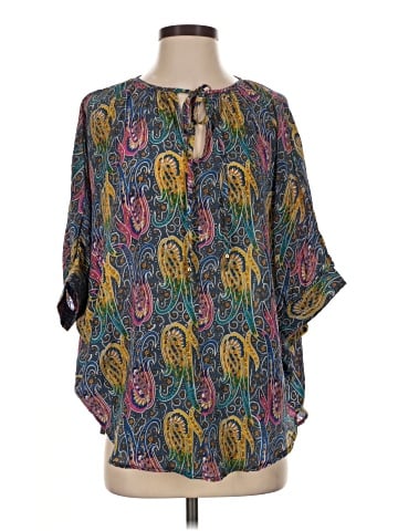 Tolani 3/4 Sleeve Silk Top (view 1)