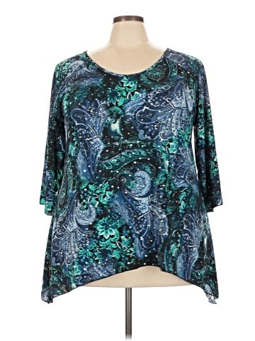 Brittany Black 3/4 Sleeve Blouse (view 1)