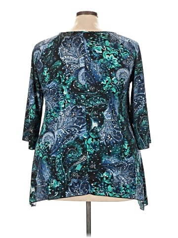 Brittany Black 3/4 Sleeve Blouse (view 2)
