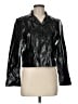 J.Crew Collection 100% Polyurethane Metallic Black Jacket Size 6 - photo 1