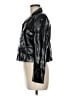 J.Crew Collection 100% Polyurethane Metallic Black Jacket Size 6 - photo 5