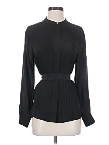 Vince. Long Sleeve Silk Top (view 1)