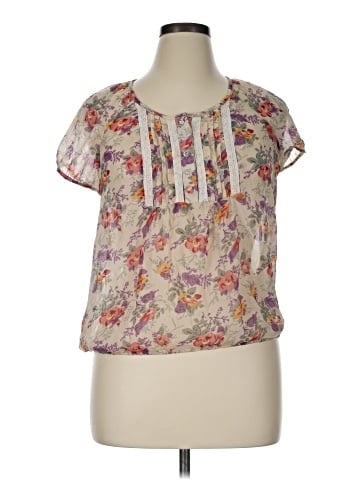 a.n.a. A New Approach Short Sleeve Blouse (view 1)
