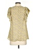 Max Studio 100% Polyester Yellow Short Sleeve Blouse Size S - photo 2