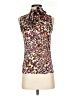 Joseph 100% Silk Floral Ivory Black Sleeveless Blouse Size EU (FR) 36 / US 4 - photo 1