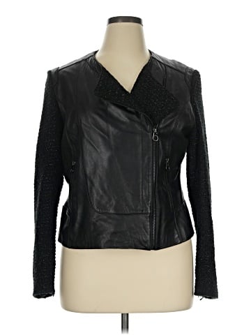Laundry by Shelli Segal Leather Jacket (view 1)