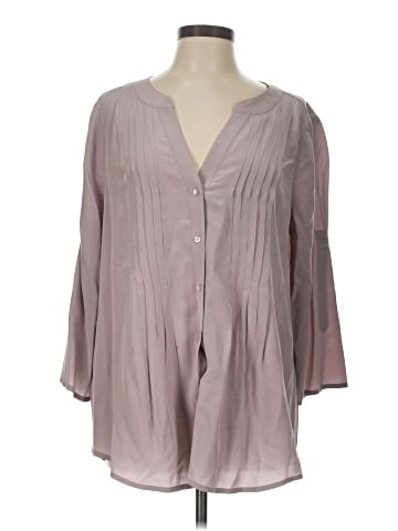 BCBGMAXAZRIA 3/4 Sleeve Silk Top (view 1)