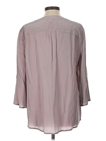 BCBGMAXAZRIA 3/4 Sleeve Silk Top (view 2)
