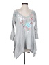 Caite 100% Cotton Gray Pullover Sweater Size S - photo 1