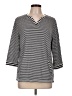 Weekends by Chico's Stripes Gray Pullover Sweater Size Lg (2) - photo 1