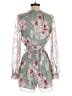 Express 100% Polyester Floral Gray Teal Romper Size XS - photo 2