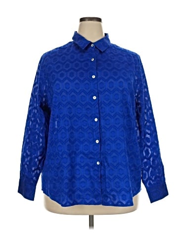 Foxcroft 3/4 Sleeve Button-Down Shirt (view 1)