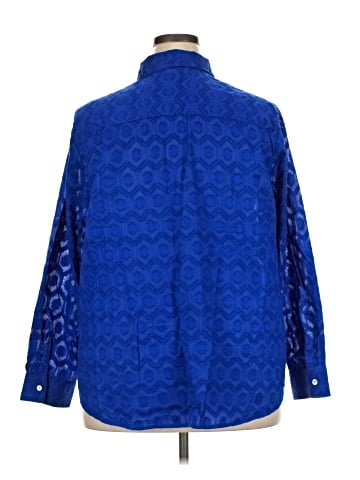 Foxcroft 3/4 Sleeve Button-Down Shirt (view 2)