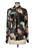 Decree 100% Polyester Floral Black Long Sleeve Blouse Size M - photo 1