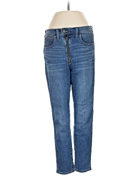 Madewell Petite 10" High-Rise Roadtripper Jeans in Ridgefield Wash: Zip-Front Edition (view 1)