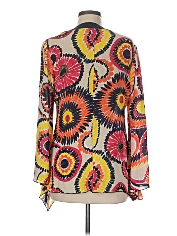 Trina Turk Long Sleeve Silk Top (view 2)