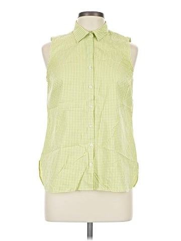 Lands' End Sleeveless Button-Down Shirt (view 1)