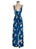 Roxy 100% Polyester Print Blue Jumpsuit Size S - photo 1
