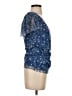 Max Studio Blue Short Sleeve Blouse Size S - photo 4