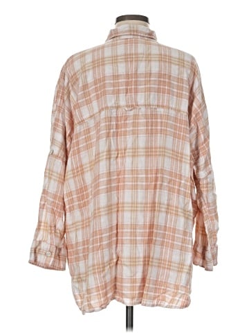 American Eagle Outfitters 3/4 Sleeve Button-Down Shirt (view 2)