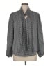 Ann Taylor 100% Polyester Gray Long Sleeve Polo Size M - photo 1