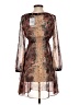 Three Eighty Two 100% Polyester Paisley Brown Cocktail Dress Size XS - photo 2