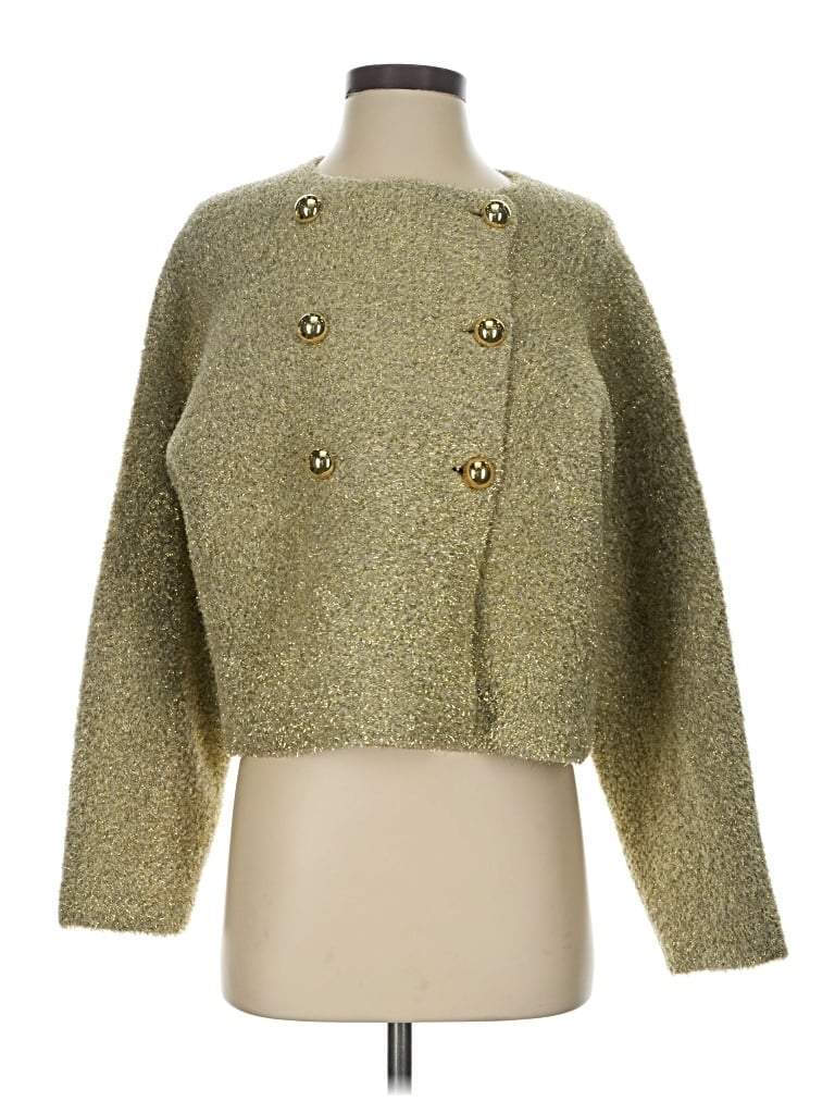 Pre-owned J.crew Collection Cardigan Sweater In Green