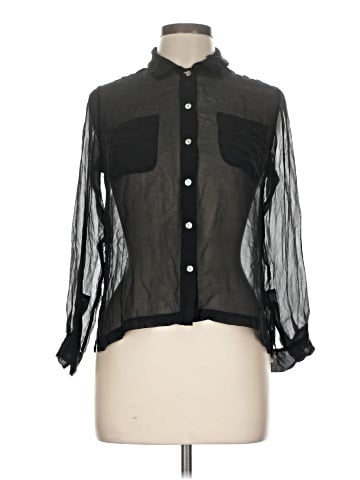 Boston Proper Long Sleeve Silk Top (view 1)