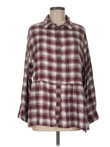 American Eagle Outfitters 3/4 Sleeve Button-Down Shirt (view 1)