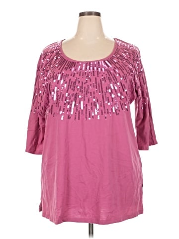 Roaman's 3/4 Sleeve Top (view 1)