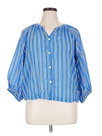 Ann Taylor Factory 3/4 Sleeve Button-Down Shirt (view 1)