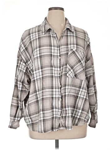 Divided by H&M 3/4 Sleeve Button-Down Shirt (view 1)