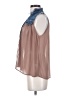 Double Zero 100% Polyester Brown Sleeveless Blouse Size S - photo 5