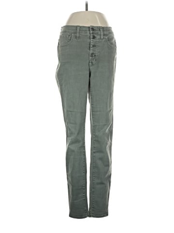 Madewell 9" Mid-Rise Skinny Jeans: Garment-Dyed Button-Front Edition (view 1)