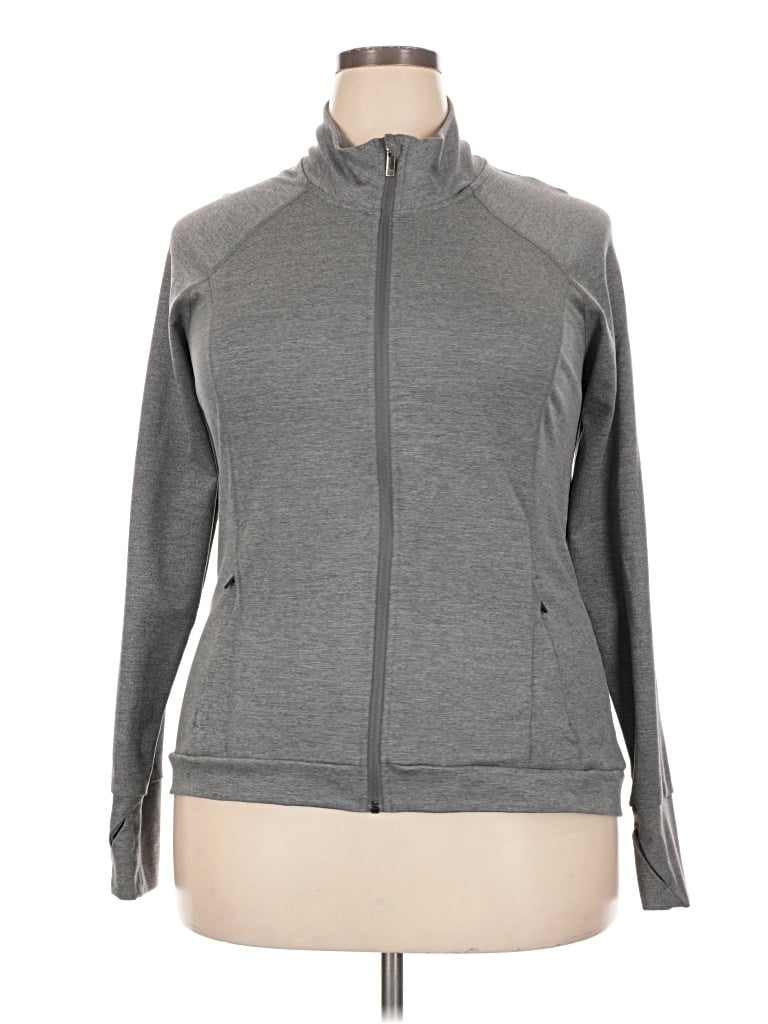 Pre-owned All In Motion Track Jacket In Gray