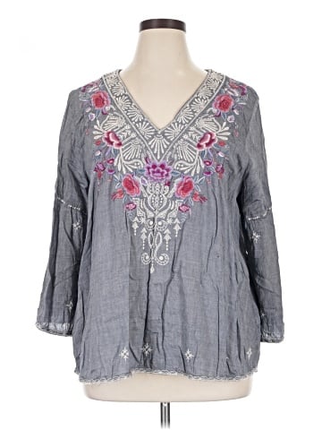 Johnny Was 3/4 Sleeve Blouse (view 1)