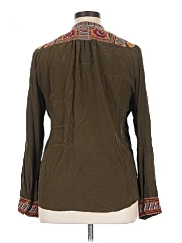 Johnny Was Long Sleeve Silk Top (view 2)