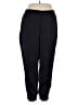 Express 100% Polyester Solid Black Track Pants Size XL - photo 1