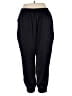 Express 100% Polyester Solid Black Track Pants Size XL - photo 2
