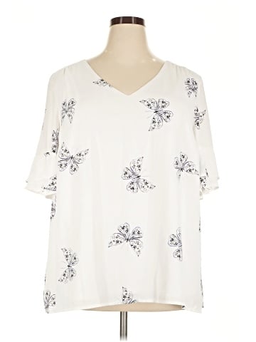 Roz & Ali Short Sleeve Blouse (view 1)