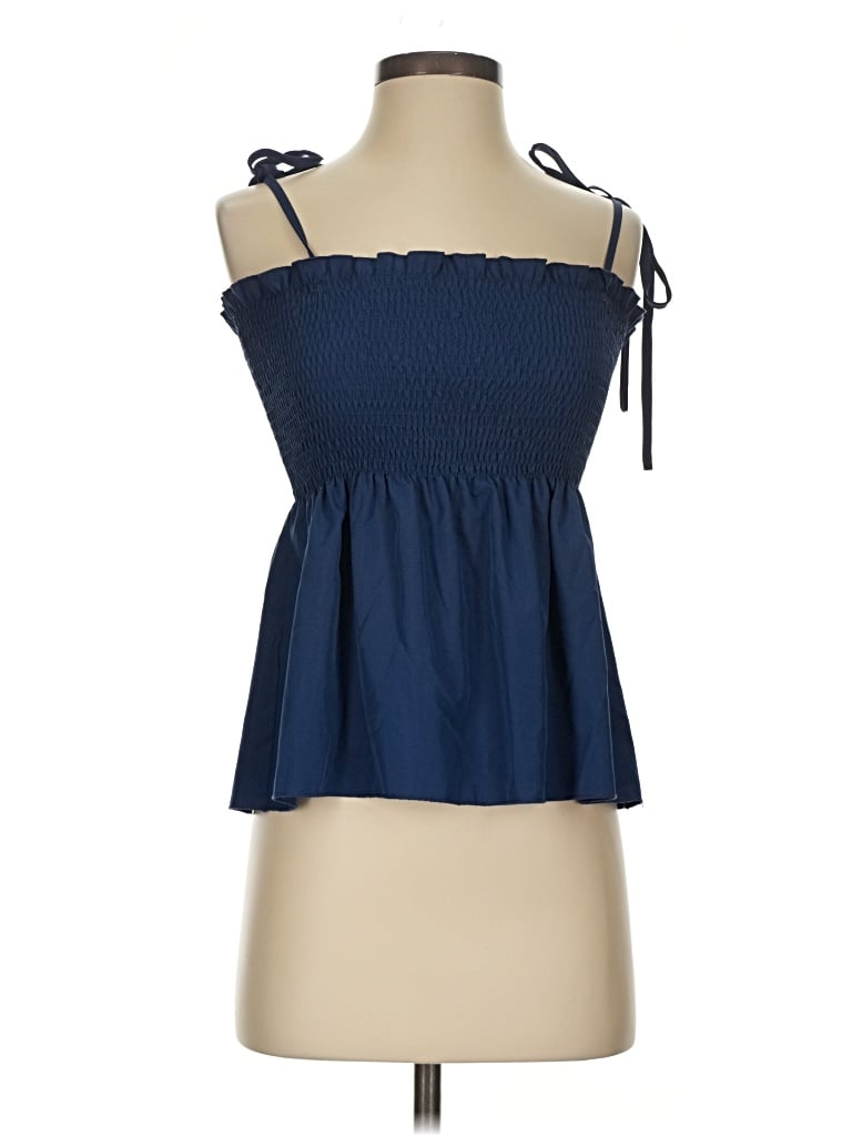 Pre-owned Lyaner Tank Top Blue Strapless Neckline Tops