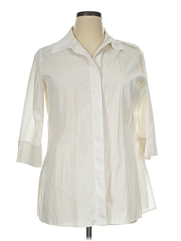Investments 3/4 Sleeve Button-Down Shirt (view 1)