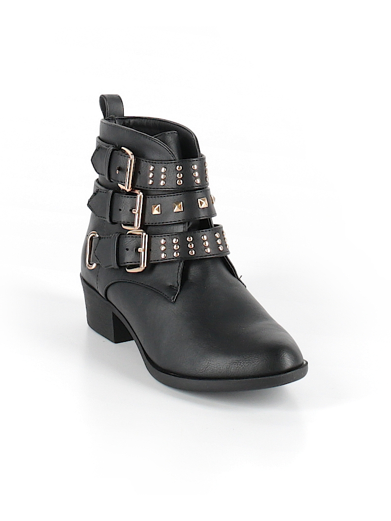 Shoedazzle Solid Black Ankle Boots Size 7 - 58% off | thredUP