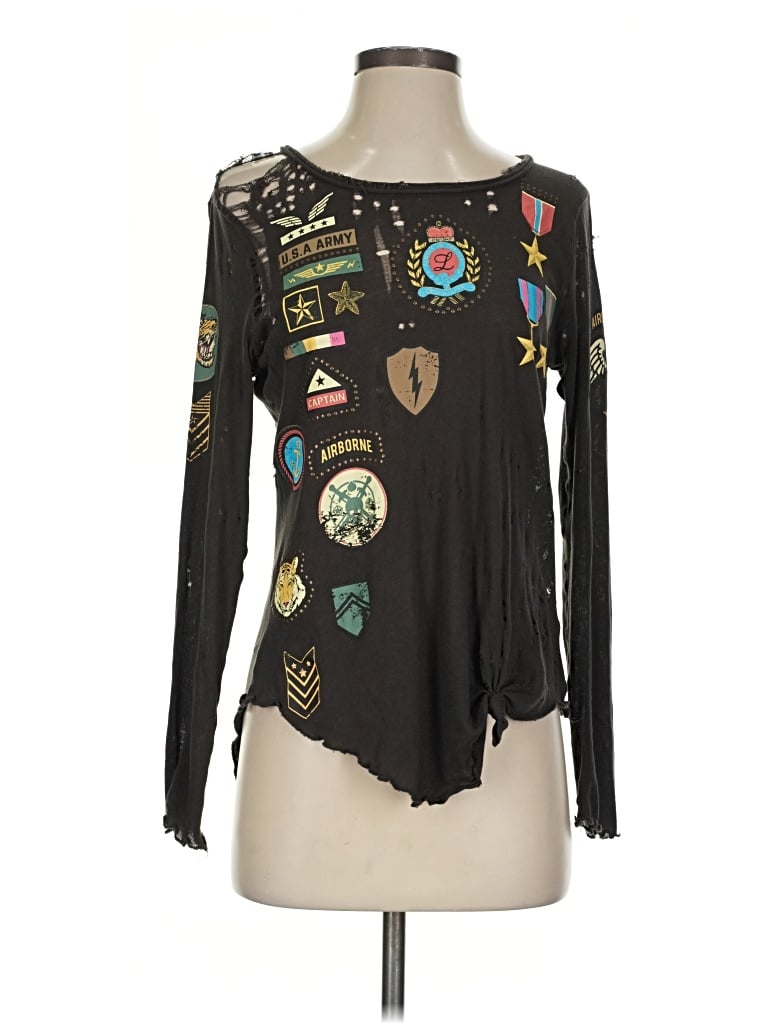 Pre-owned Chaser Long Sleeve T-shirt In Black