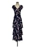 WAYF 100% Polyester Floral Blue Cocktail Dress Size S - photo 1