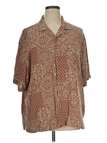 American Eagle Outfitters 3/4 Sleeve Button-Down Shirt (view 1)