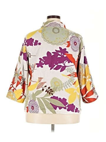 Life Style 3/4 Sleeve Button-Down Shirt (view 2)