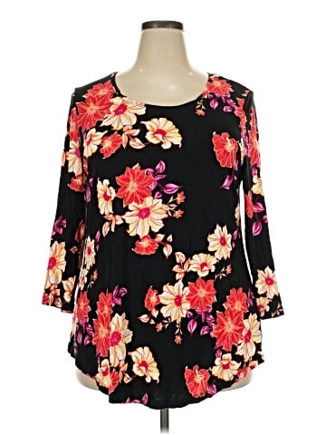 JM Collection 3/4 Sleeve Blouse (view 1)