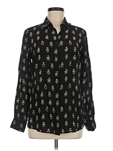 Uniqlo Long Sleeve Silk Top (view 1)